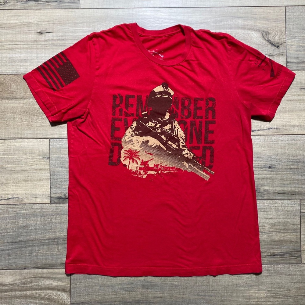Grunt Style‎ Womens Stewed Screwed Tattooed Short Sleeve Graphic Tee Red
